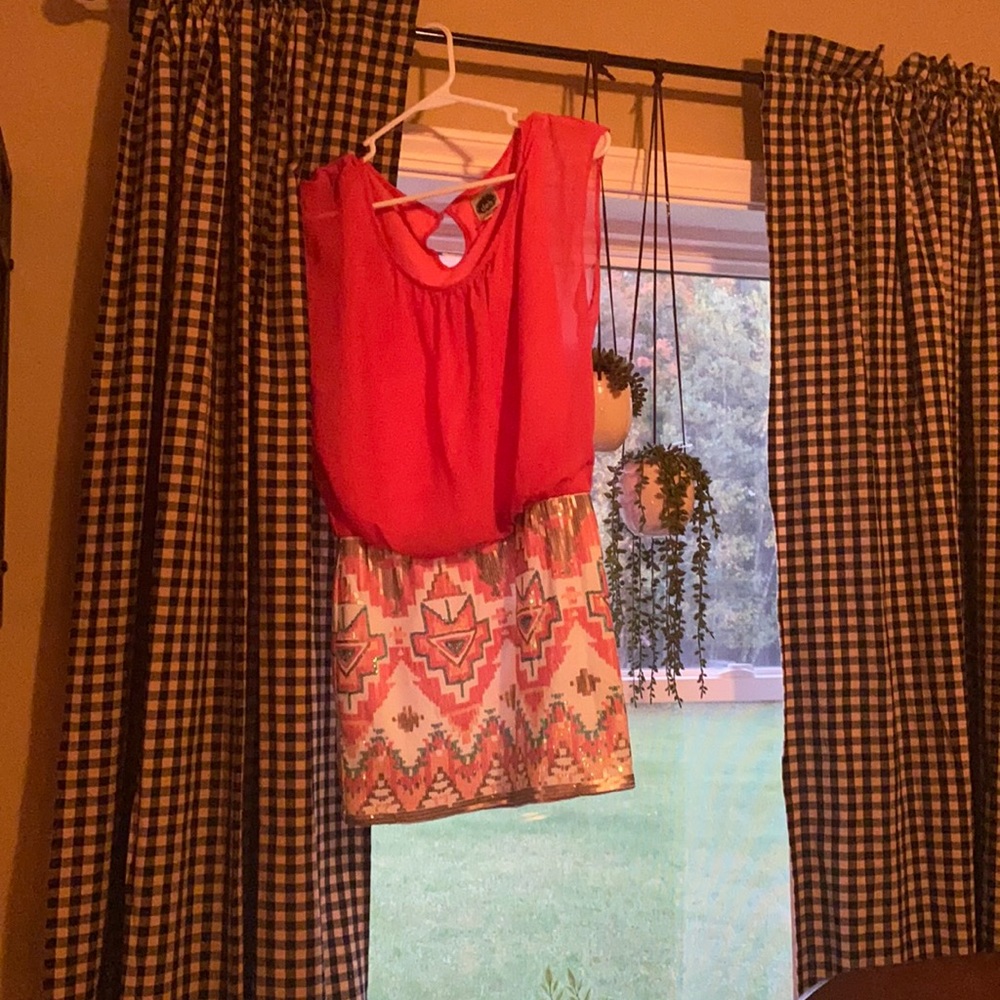 Medium coral Deb dress